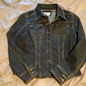Live A Little petite medium denim jean jacket